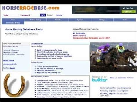 HorseRaceBase.com demo .